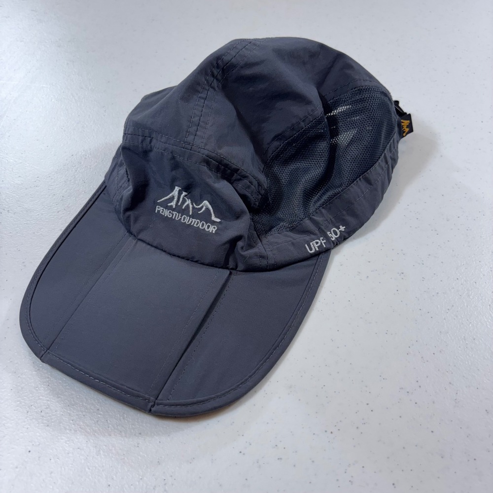 Pengtu Outdoor Running Cap Gray Mesh UPF 50+ Adjustable Hiking Hat